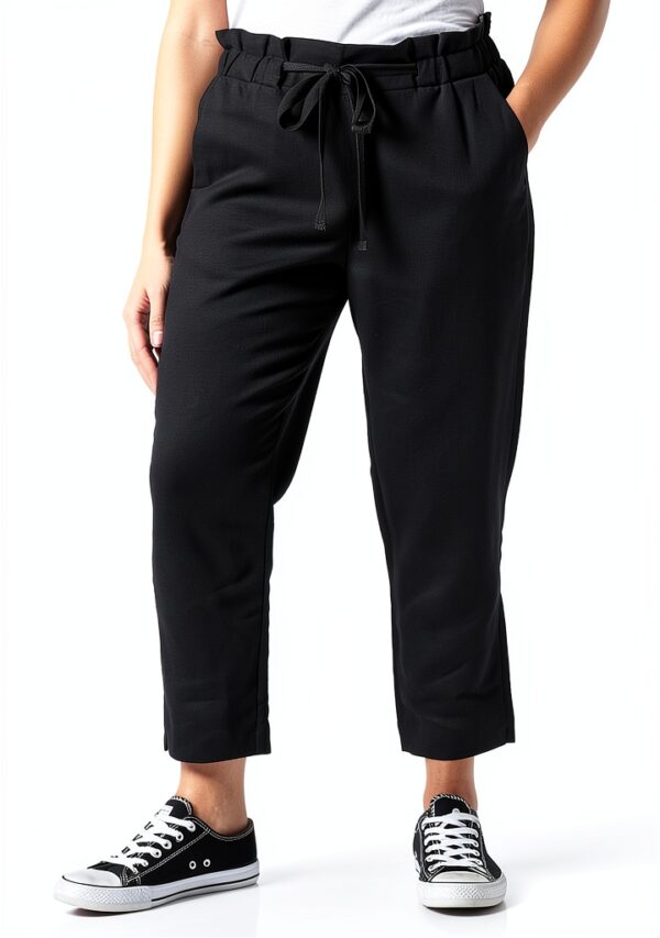 Noa Noa Leinenhose Damen Loose Fit - Schwarz 37W/27L-0