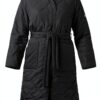 Oversize Mantel Noa Noa Damen Schwarz recyceltes Polyester-0