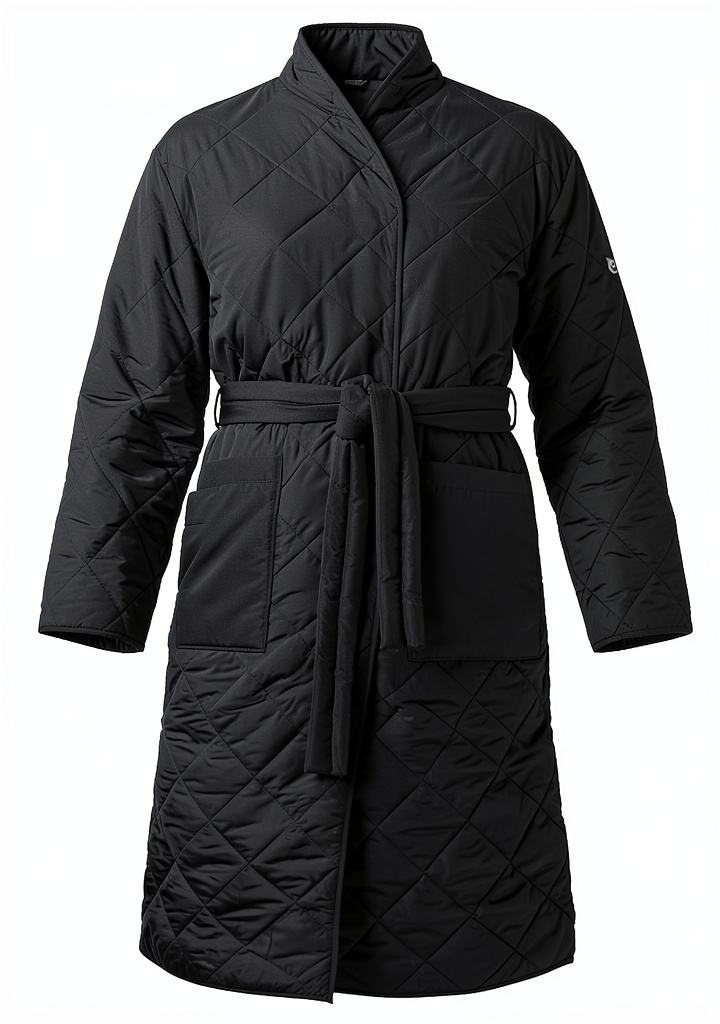 Oversize Mantel Noa Noa Damen Schwarz recyceltes Polyester in einem urbanen Wintersetting