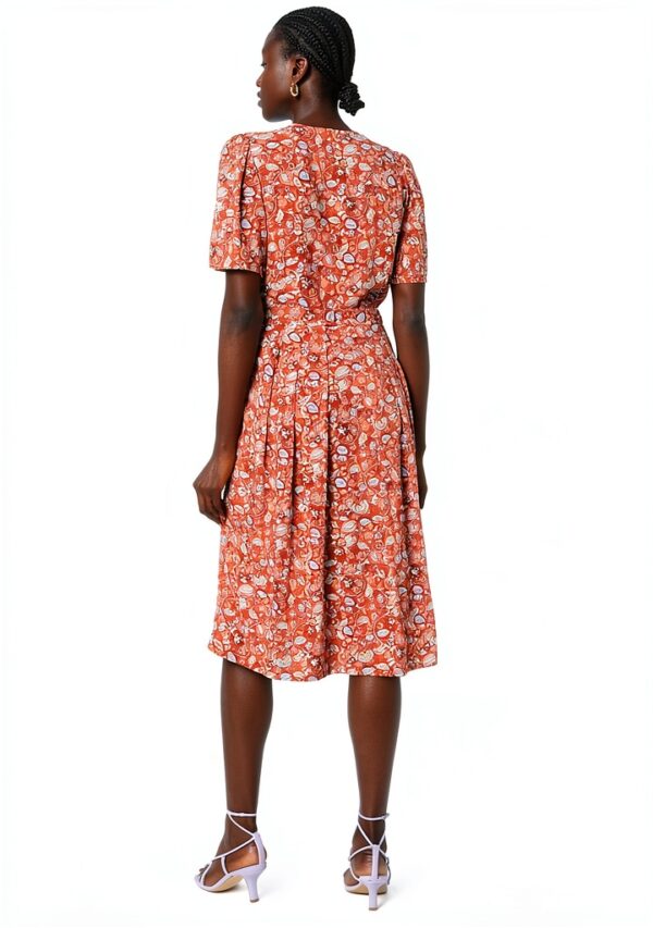 Noa Noa Damen Kleid Print Brown Kurzarm, knielang, Größe 34‑46-2