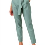 Noa Noa Damen Hose Größe 42 Basil Lange Stoffhose für Alltag-0