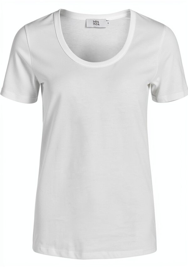 Noa Noa Damen T-Shirt runder Ausschnitt Cloud Dancer Schwarz XS-XXL-1