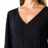 Damen Kleid Noa Noa Schwarz Kurzarm 3/4 Länge Modell 1-11000-2-2