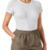 Linen Shorts Leichtes Sommer Noa Noa Damen Größe 38 Bungee Cord-0