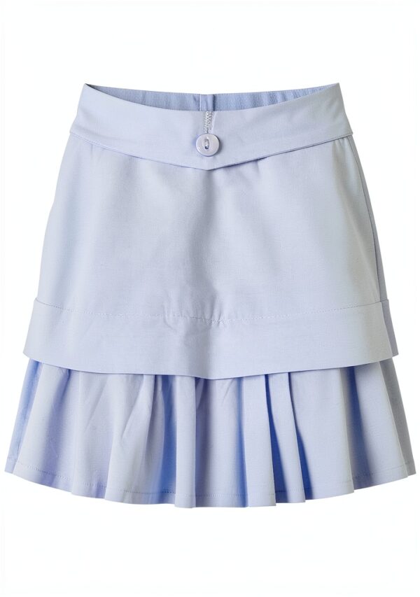 Damen Kleid Noa Noa Vista Blue Kurzarm Knie Länge Größe 34 Bio Poplin-4
