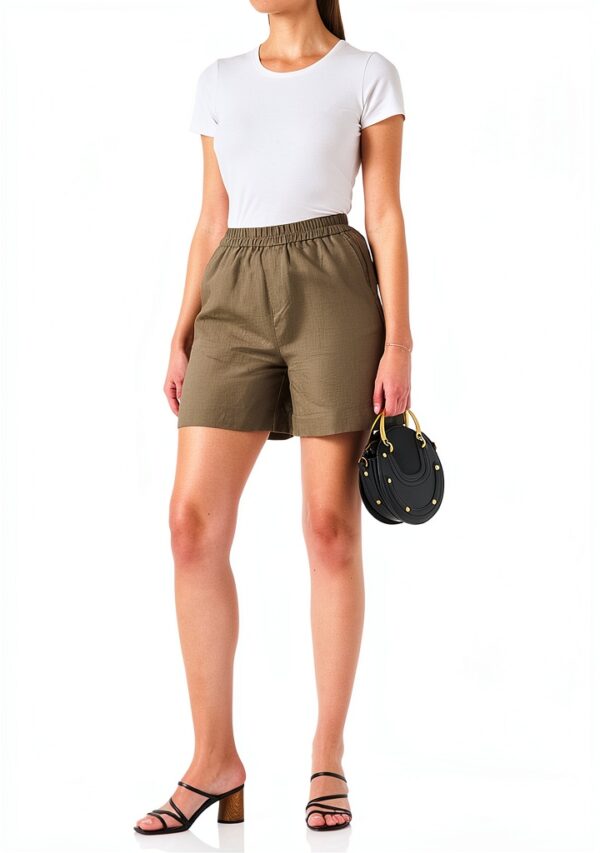 Linen Shorts Leichtes Sommer Noa Noa Damen Größe 38 Bungee Cord-1