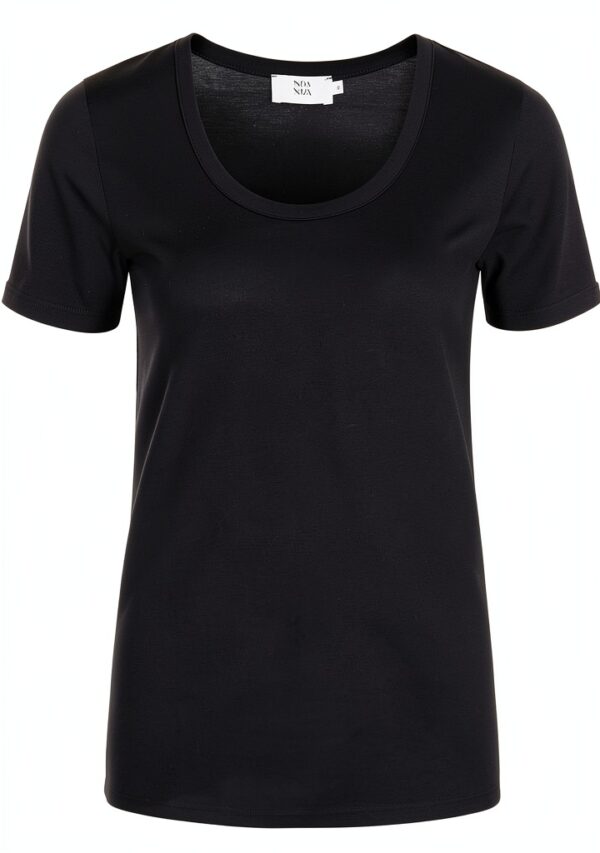 Noa Noa Damen T-Shirt Schwarz Rundhalsausschnitt XS‑XL – Klassisches-1